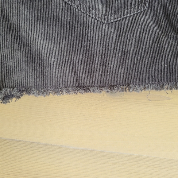 Mossimo High Waist Corduroy Cut -Off Shorts size 8 NWOT Slate Gray - Picture 5 of 5